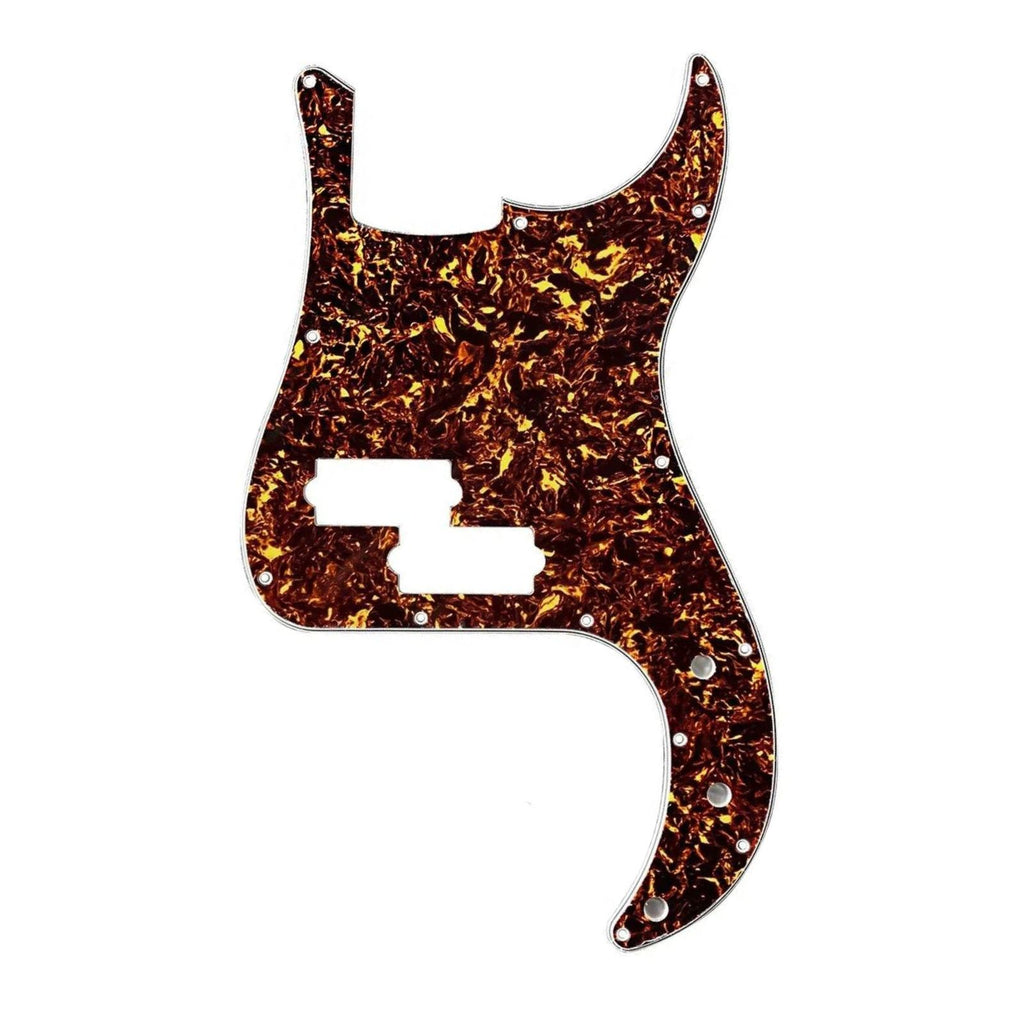 13-Hole Precision Bass Pickguard - 4-Ply Brown Tortoise (4-String) - Ploutone