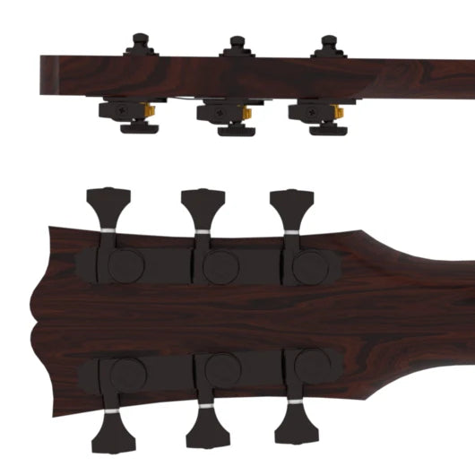 hipshot open gear tuners Hipshot Grip-Lock Closed Gear Guitar Tuner Upgrade Kit for 3+3 Headstocks  (10mm Post Holes)