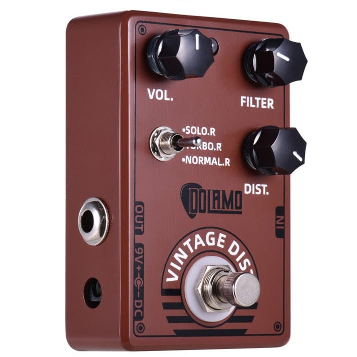 Dolamo D-11 Vintage Distortion Guitar Effect Pedal with Volume Filter and Distortion Controls True Bypass Design for Electric Guitar