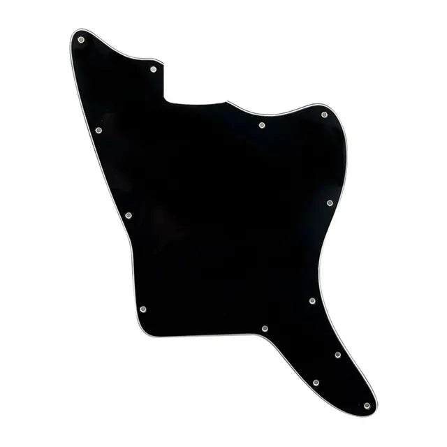 Jazzmaster Pickguard Blank 13Hole 3Ply Black Ploutone