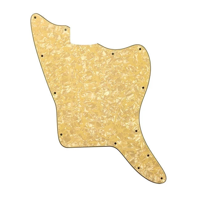 Jazzmaster Pickguard Blank 13Hole 4Ply Cream Pearl Ploutone
