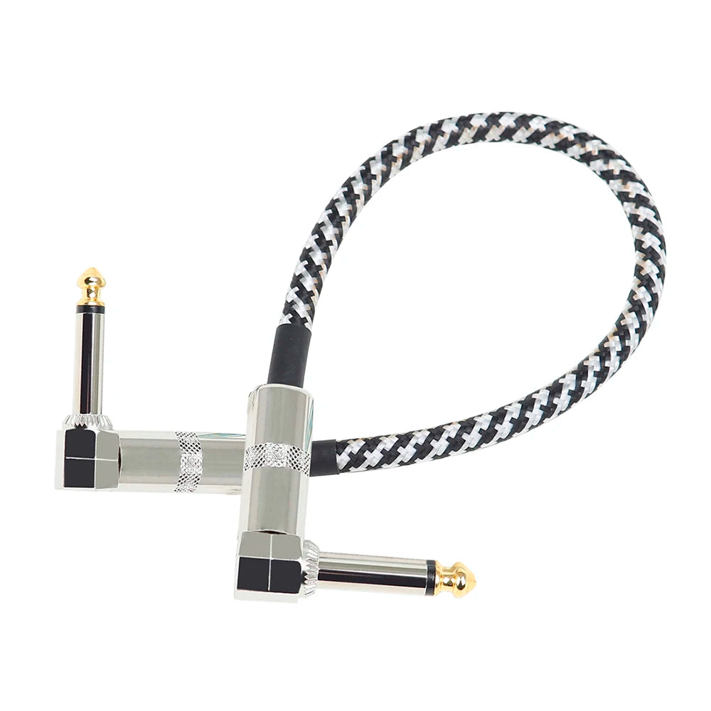 guitar pedal patch cables IRIN Braided and Shielded Guitar Patch Cable - 13 inch - Right Angle