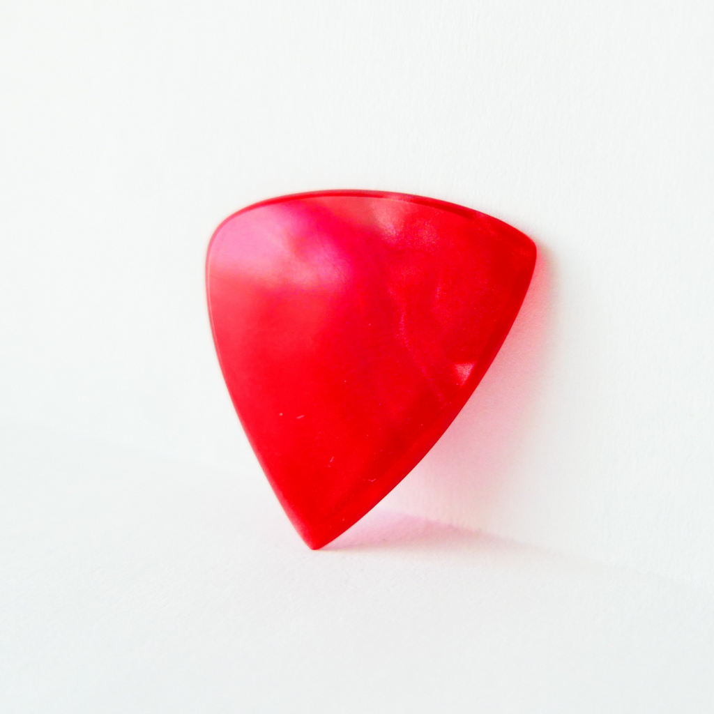 GT Plectrums USA Handmade Ruby Red Acrylic Guitar Pick Triforce 2mm - Ploutone