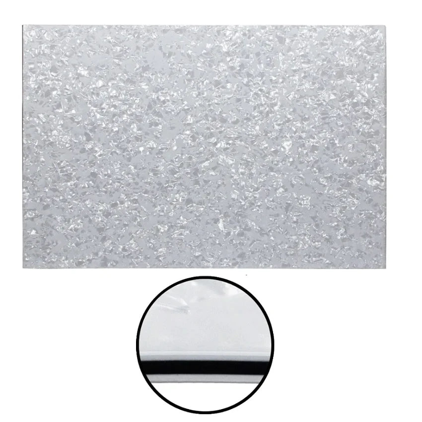 Guitar Pickguard Material - 4-Ply White Pearl - 17 x 11.5 inch Pickguard Blank Default Title - Ploutone
