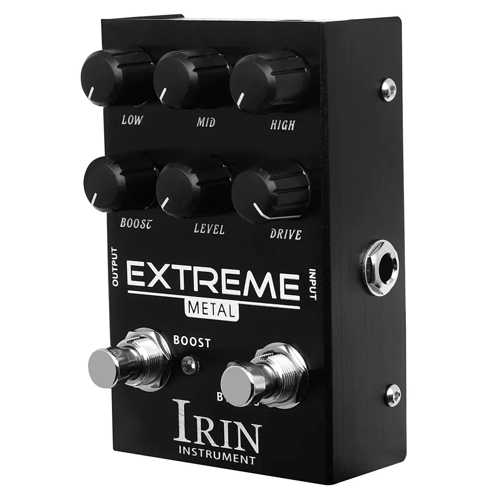 IRIN Extreme Metal 3-Band EQ Overdrive Pedal: Highly Tunable EQ & Mid Sweep for Electric Guitar & Bass (True Bypass)