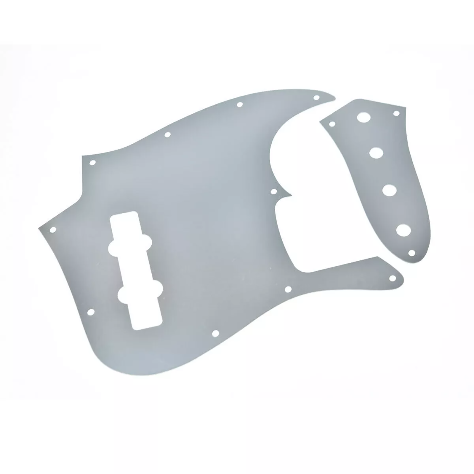 10-Hole Metal Jazz Bass Pickguard & Control Plate - Aluminum - Ploutone