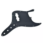 10-Hole Metal Jazz Bass Pickguard & Control Plate - Black Aluminum - Ploutone