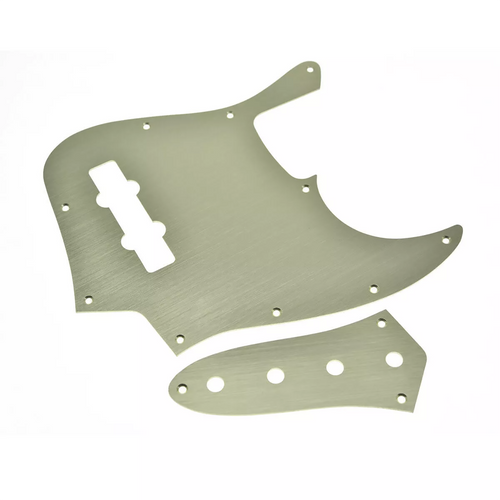 10-Hole Metal Jazz Bass Pickguard & Control Plate - Gold Aluminum - Ploutone
