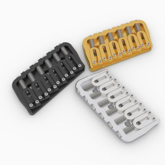 Hipshot 6-String Multi-Scale Fixed Guitar Bridge Guitar Fittings & Parts from Ploutone