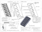 Hipshot 8-String Multi-Scale Fixed Guitar Bridge - Ploutone