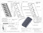 Hipshot 8-String Multi-Scale Fixed Guitar Bridge - Ploutone