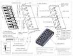 Hipshot 8-String Multi-Scale Fixed Guitar Bridge - Ploutone