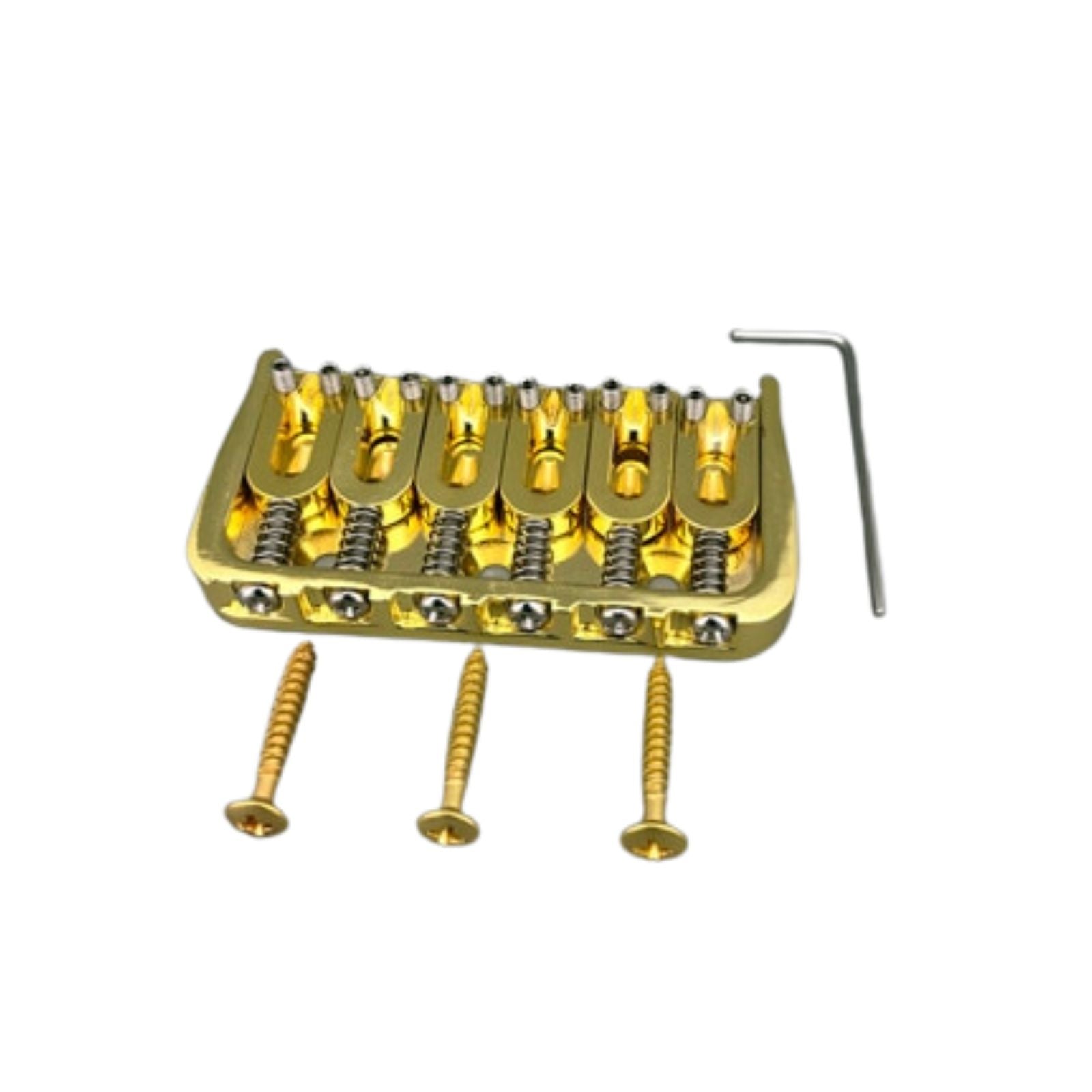 6-String Fixed Guitar Bridge - Gold - Ploutone