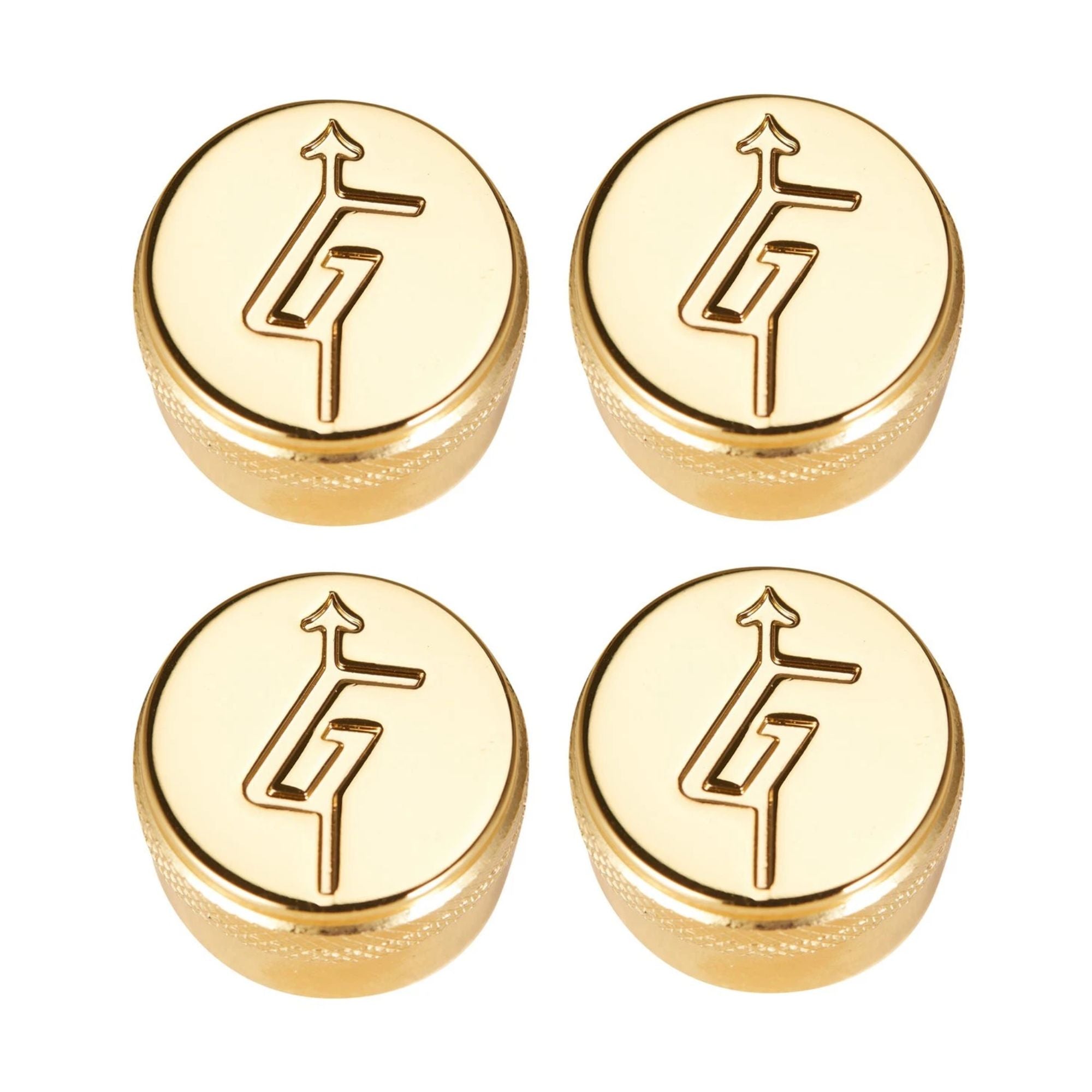 Gretsch "G" Arrow Knobs - Multiple Colors Gold Set of 4 - Ploutone