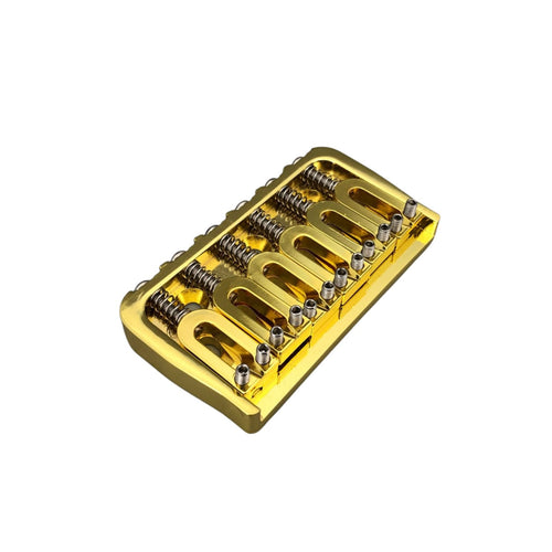 6-String Fixed Guitar Bridge - Gold - Ploutone