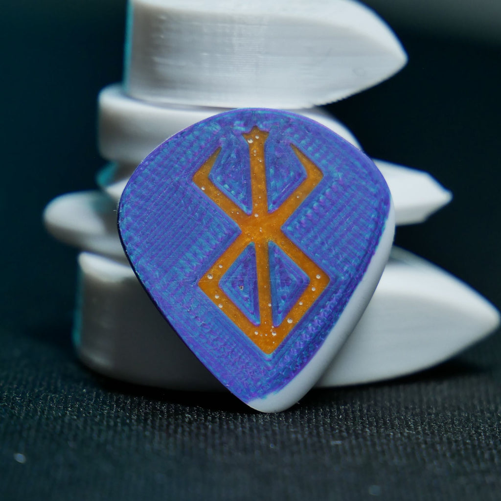 Opus Killik VALKORE™ - Berserker Orange Duality Handmade Guitar Pick - Ploutone