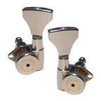 Hipshot Grip-Lock Open Gear Guitar Tuner Upgrade Kit for 3+3 Headstocks (10mm Post Holes) Nickel - Ploutone