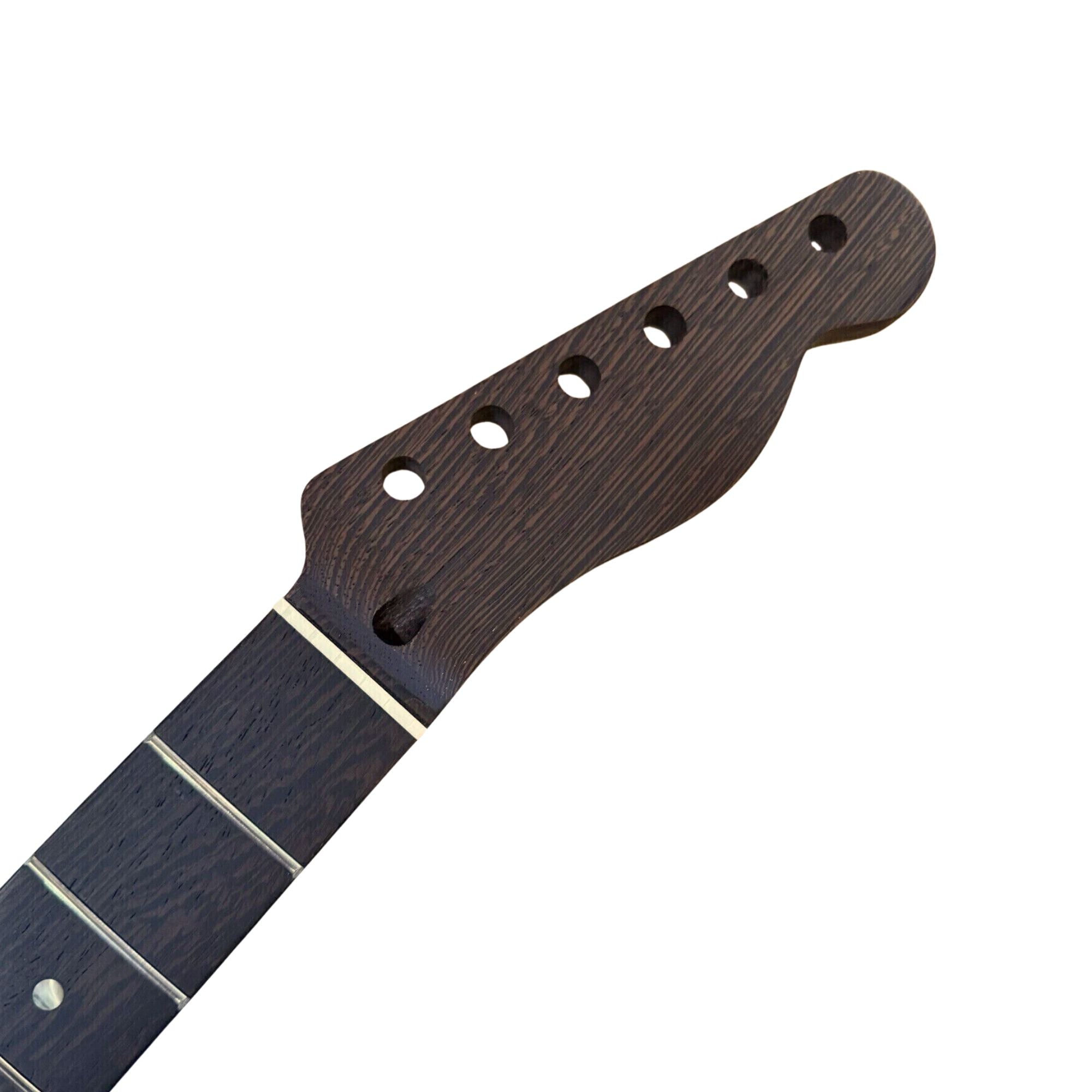 Wenge Tele-Style Guitar Neck, 22 Fret, Wenge Fretboard, 9.5" Radius (Bone Nut, Bolt-On) - Ploutone
