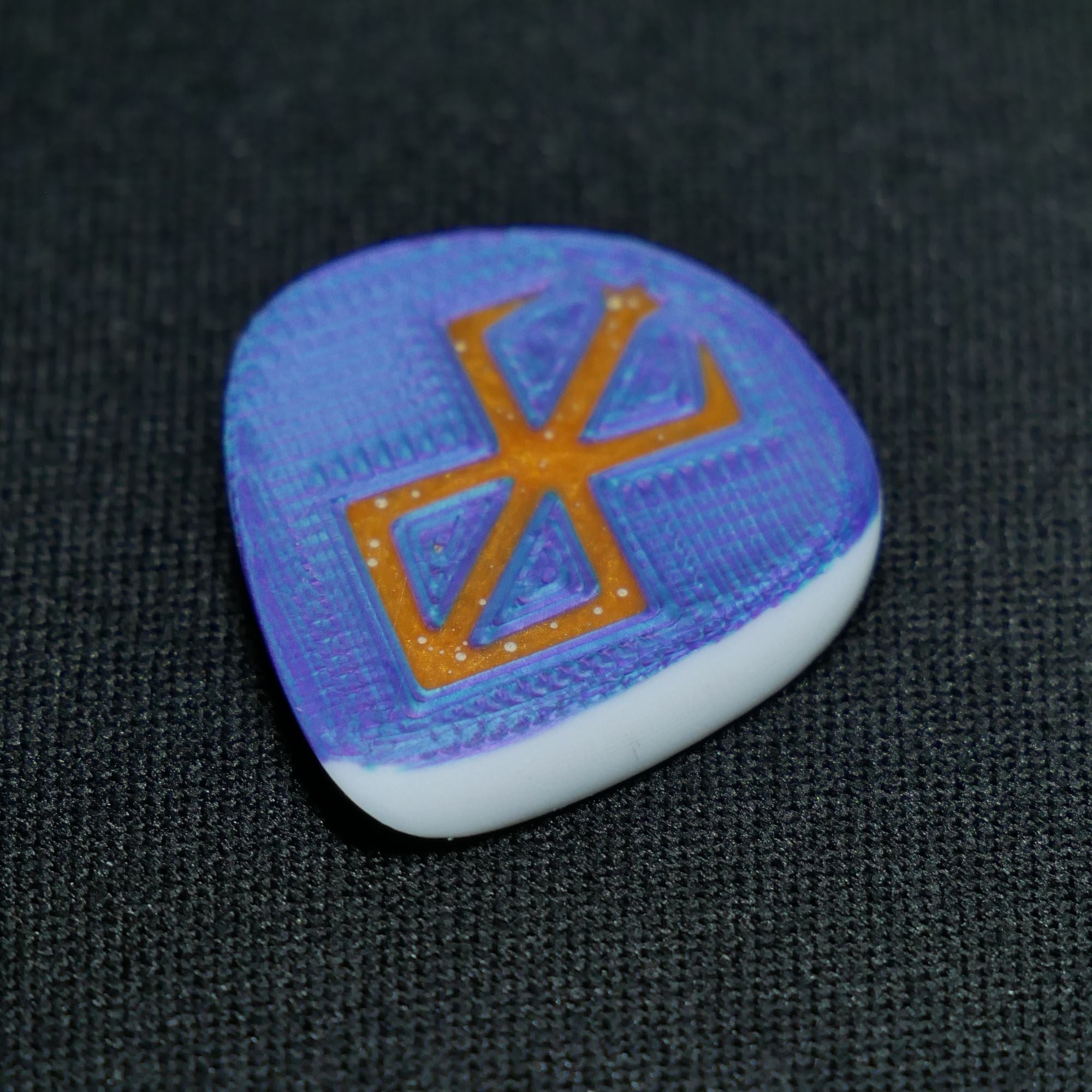 Opus Killik VALKORE™ - Berserker Orange Duality Handmade Guitar Pick - Ploutone