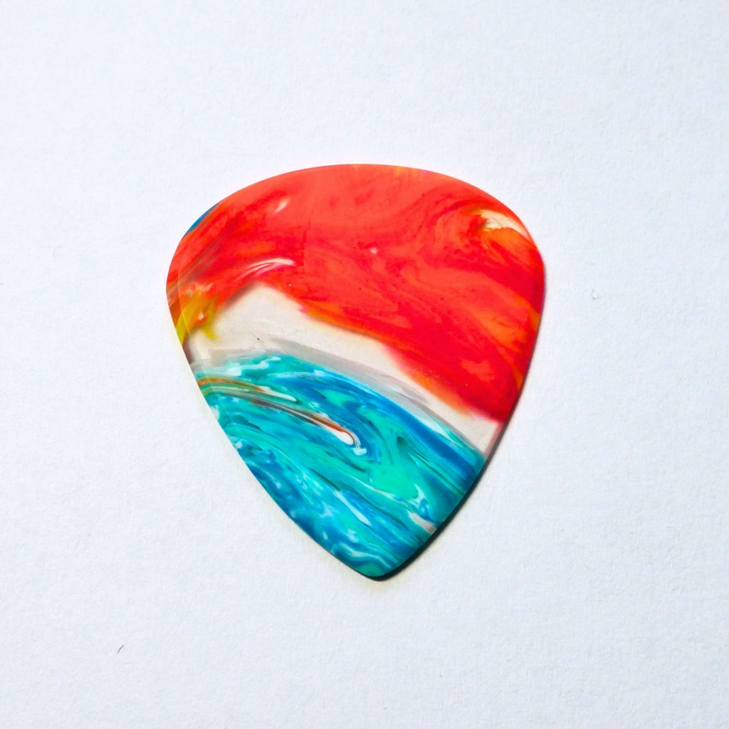 GT Plectrums Fire and Ice Epoxy Resin Guitar Pick - 1.3mm 351 Standard Shape Guitar Picks from Ploutone