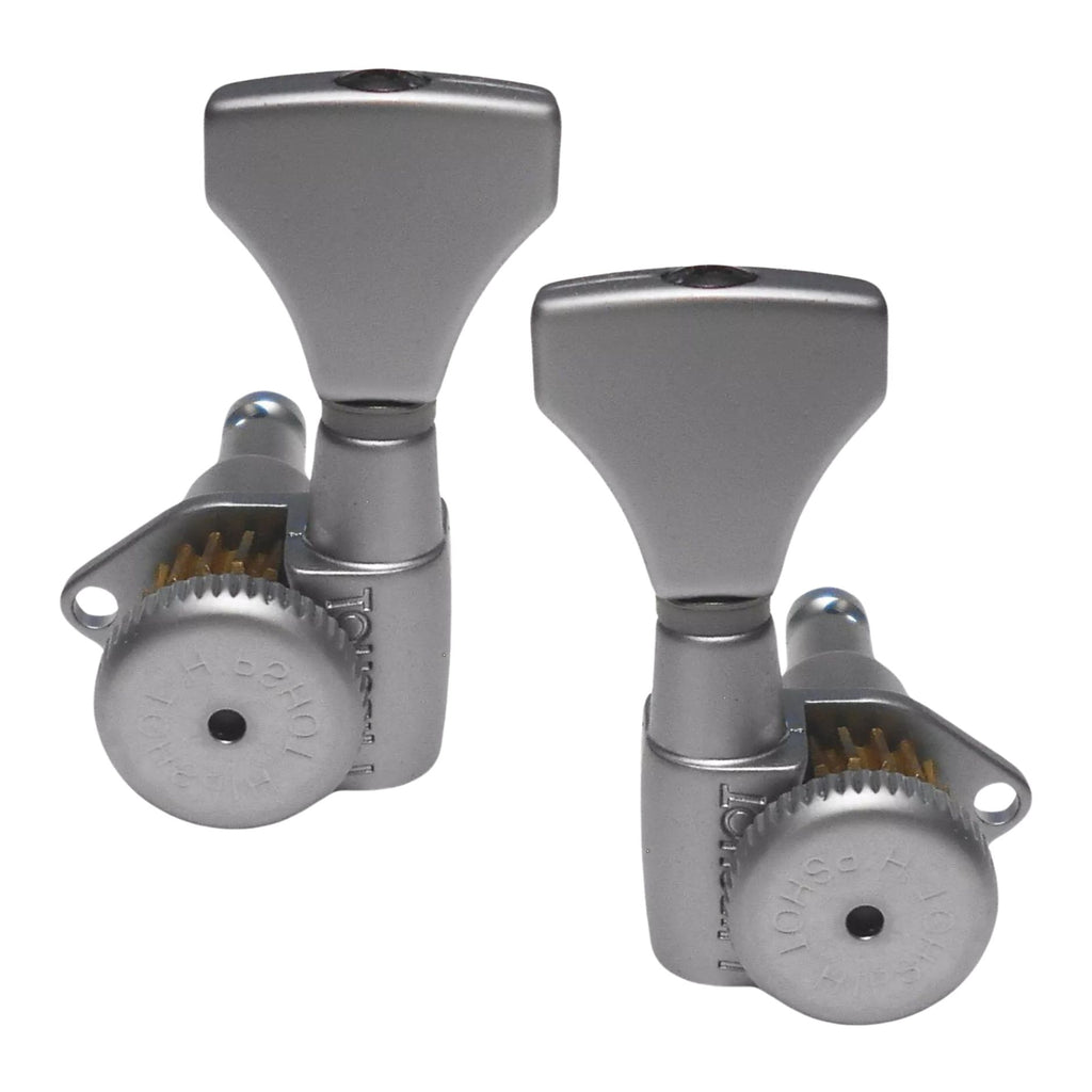 Hipshot Grip-Lock Open Gear Guitar Tuner Upgrade Kit for 3+3 Headstocks (10mm Post Holes) Satin - Ploutone