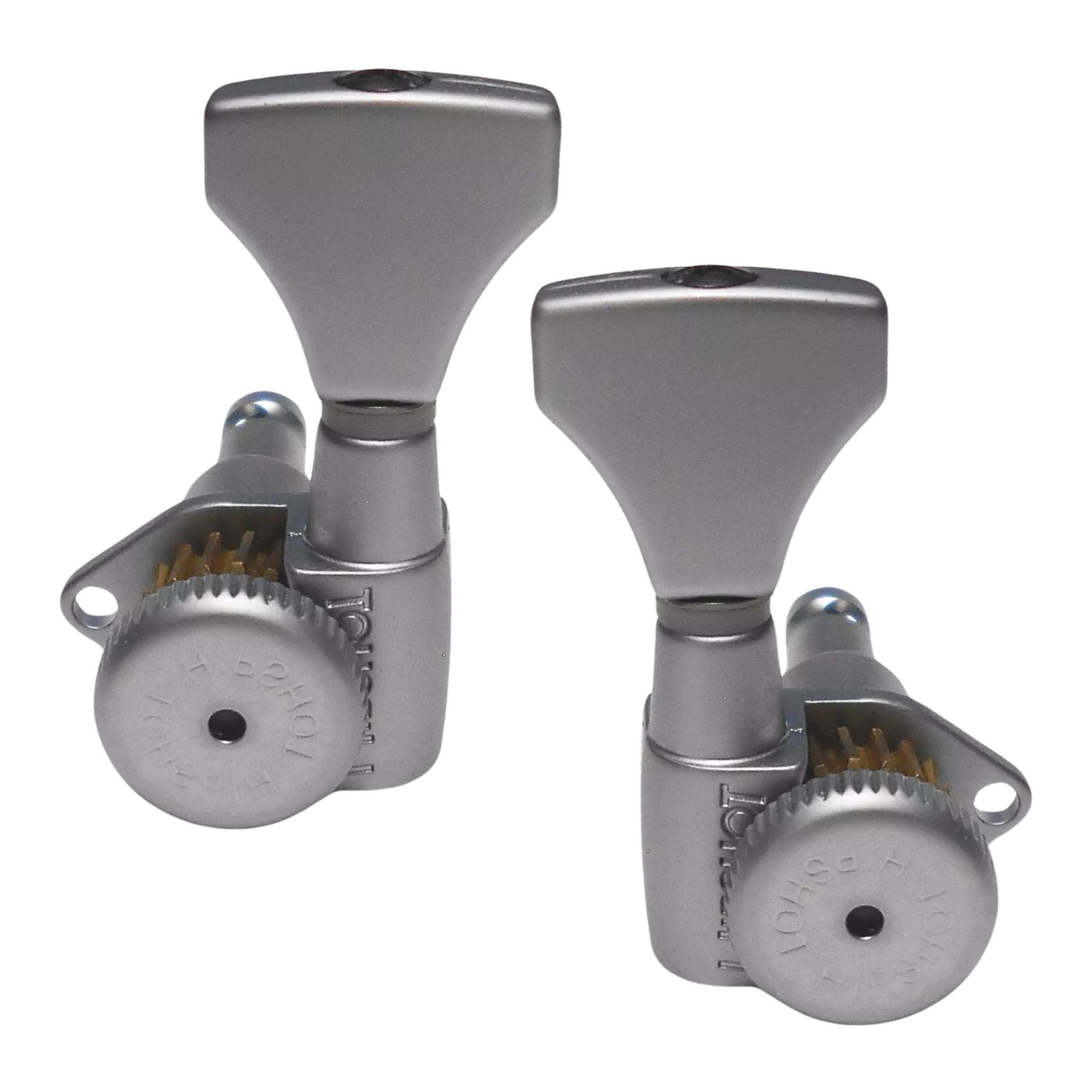 Hipshot Grip-Lock Open Gear Guitar Tuner Upgrade Kit for 3+3 Headstocks (10mm Post Holes) Satin - Ploutone