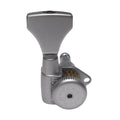 Hipshot Grip-Lock 6 In-Line Open Gear Guitar Tuner Upgrade Kit (10mm Post Holes) Satin - Ploutone