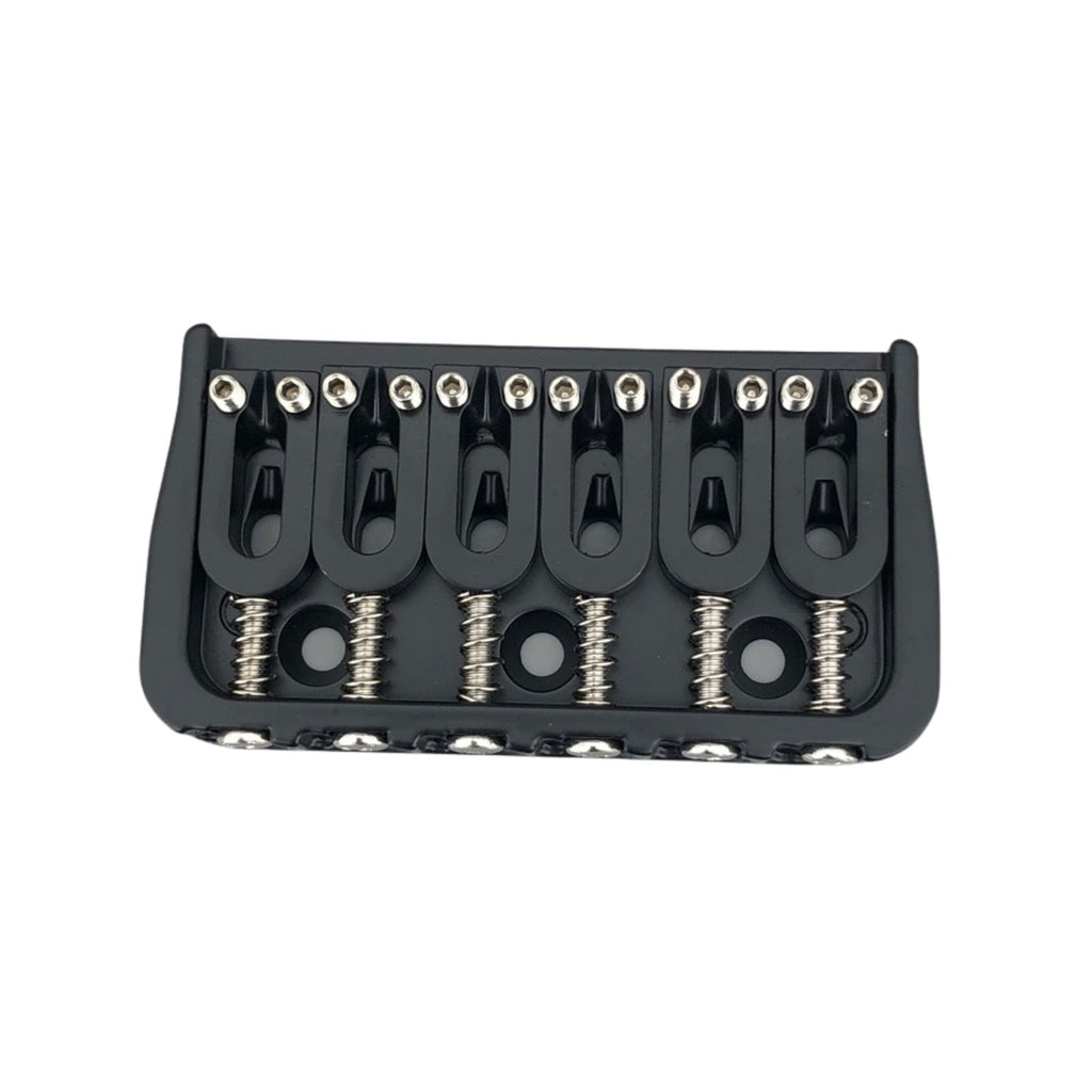 6-String Fixed Guitar Bridge - Black - Ploutone