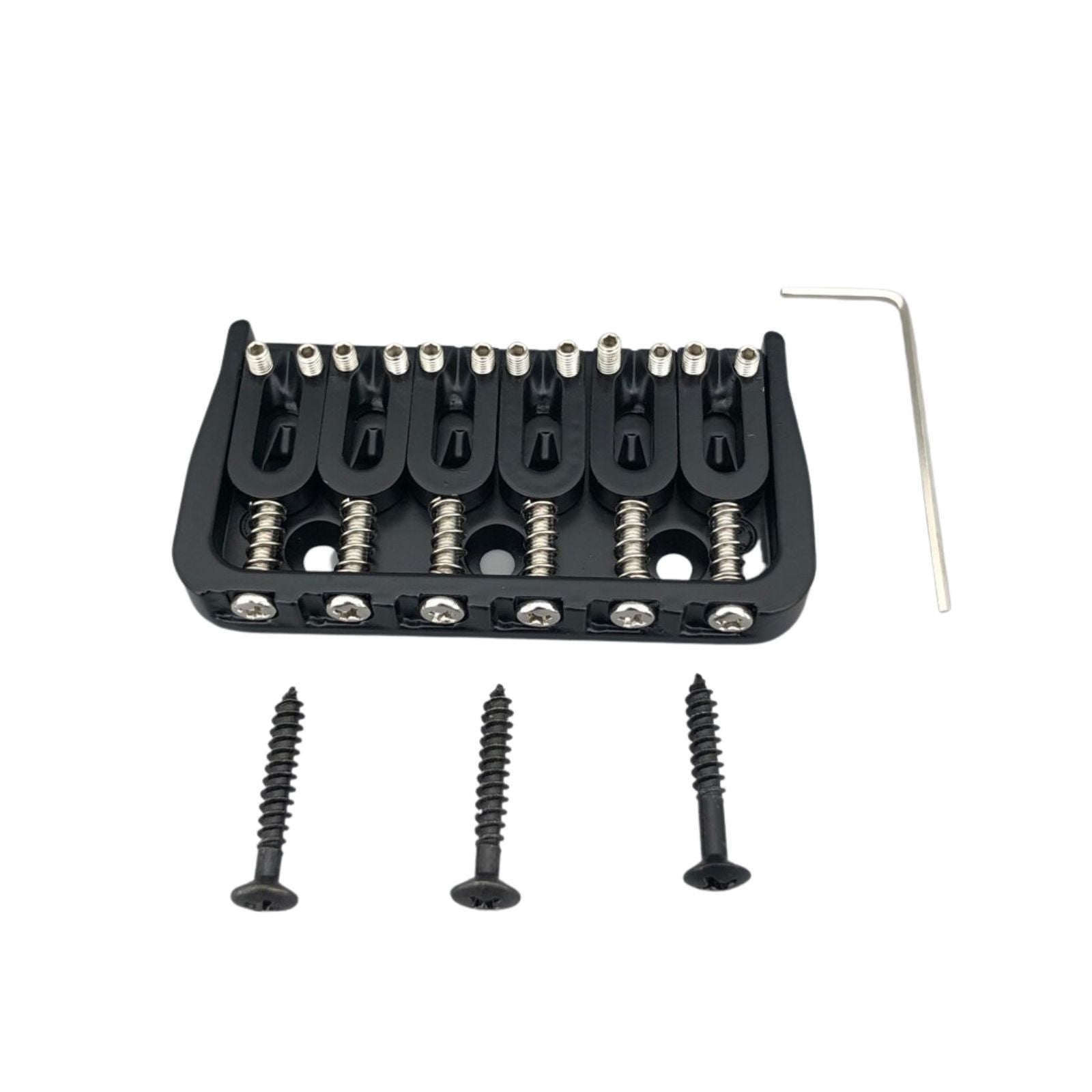6-String Fixed Guitar Bridge - Black - Ploutone
