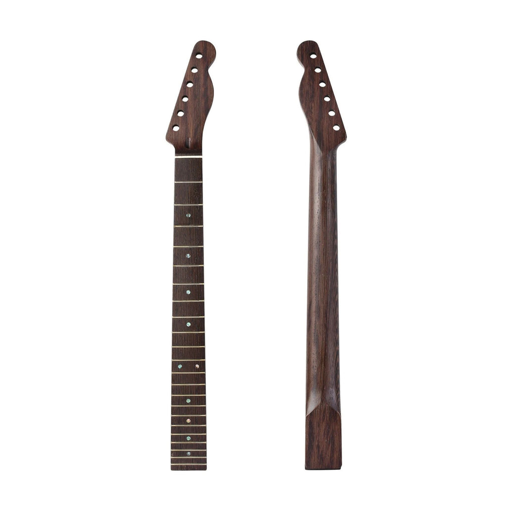 Wenge Tele-Style Guitar Neck, 22 Fret, Wenge Fretboard, 9.5" Radius (Bone Nut, Bolt-On) - Ploutone