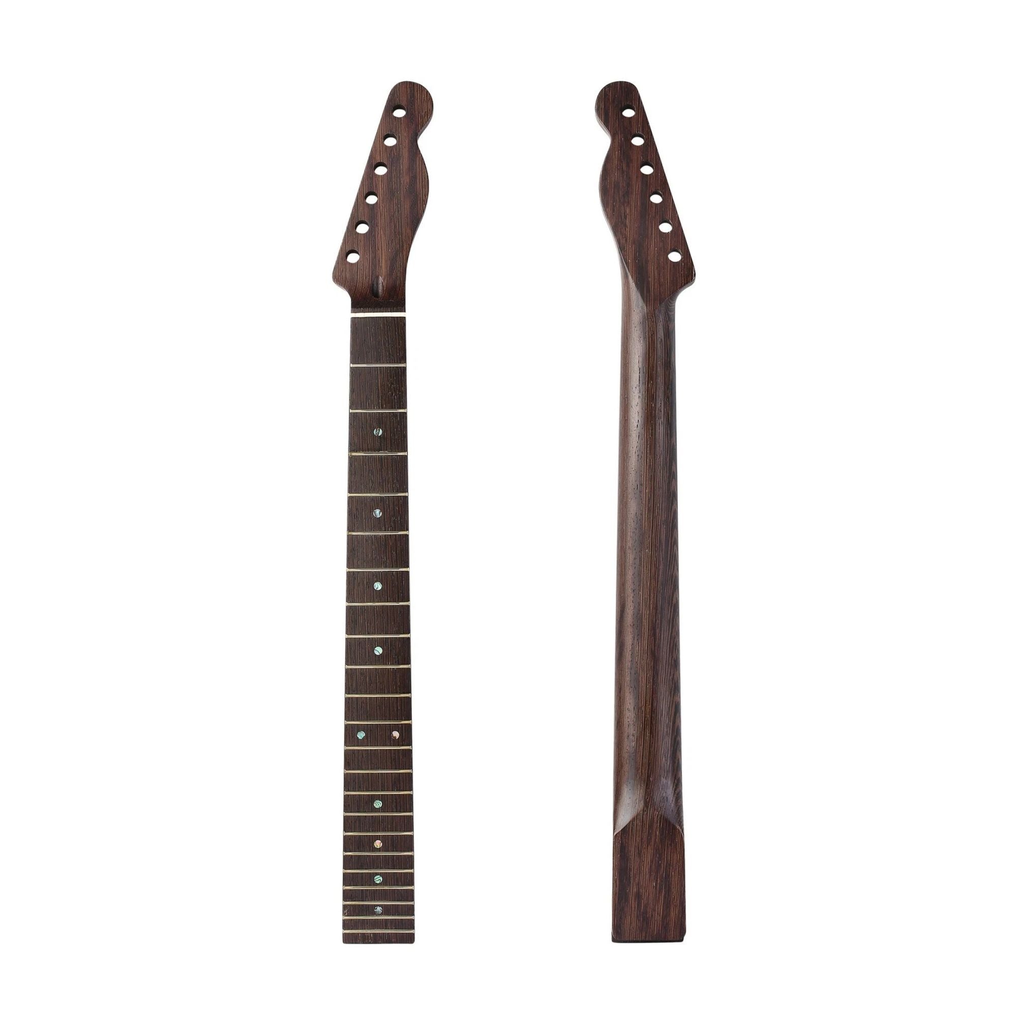 Wenge Tele-Style Guitar Neck, 22 Fret, Wenge Fretboard, 9.5" Radius (Bone Nut, Bolt-On) - Ploutone