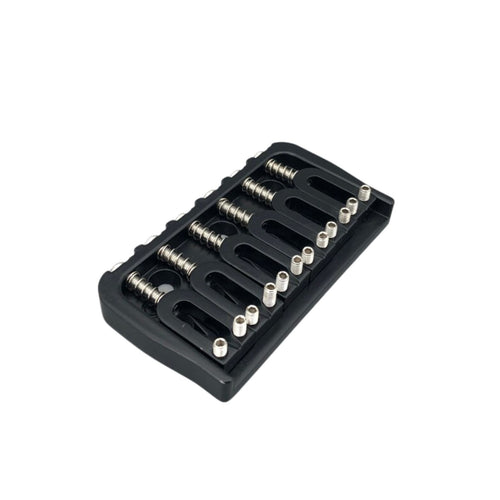 6-String Fixed Guitar Bridge - Black - Ploutone