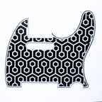 Custom 8-Hole Telecaster Pickguard – Artisan Series Frigate Black & White - Ploutone