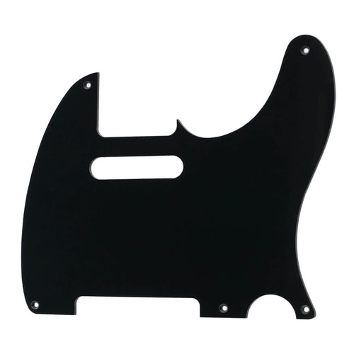 5-Hole Telecaster Pickguard - 1-Ply Black - Ploutone