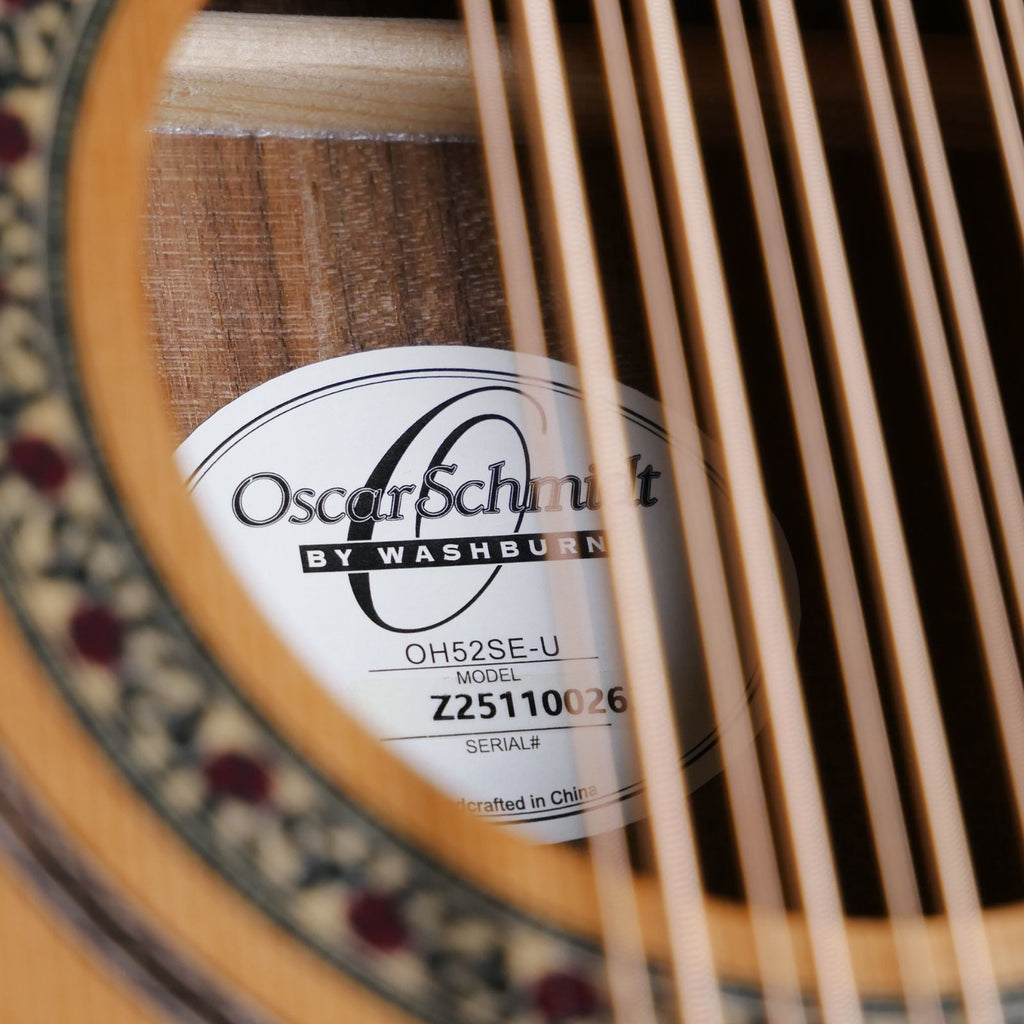 Oscar Schmidt OH52SE Acoustic-Electric Bajo Sexto w/ Bag - Solid Cedar & Macassar Ebony - Ploutone