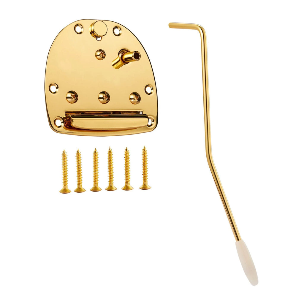 Jaguar / Jazzmaster Style Tremolo Vibrato Assembly with Locking Button - Gold/Chrome - Ploutone
