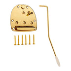 Jaguar / Jazzmaster Style Tremolo Vibrato Assembly with Locking Button - Gold/Chrome - Ploutone