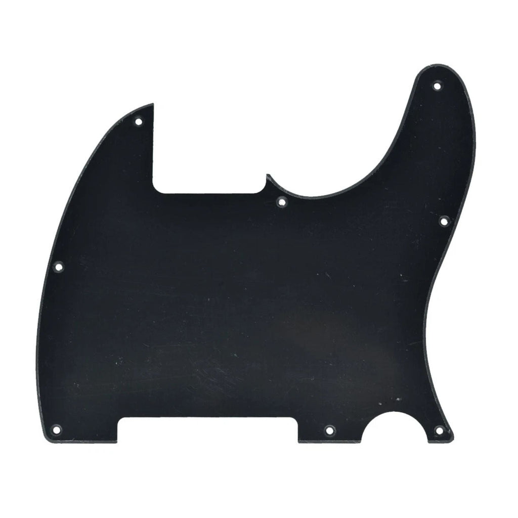 Esquire Pickguard (8-Hole) Telecaster Pickguard Blank - 20+ Colors 1-Ply Matte Black - Ploutone