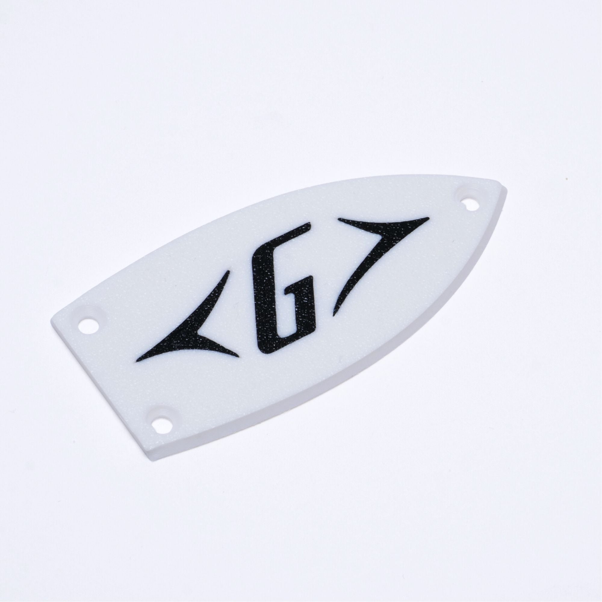 Custom Gretsch "G" Logo Truss Rod Cover - Multiple Colors (Fits Electromatic, Streamliner & Japan Models) White - Ploutone