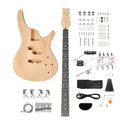 DIY Solderless Modern SR-Style Bass Guitar Kit – Mahogany Body, 24 Frets, P/J Pickups - Ploutone