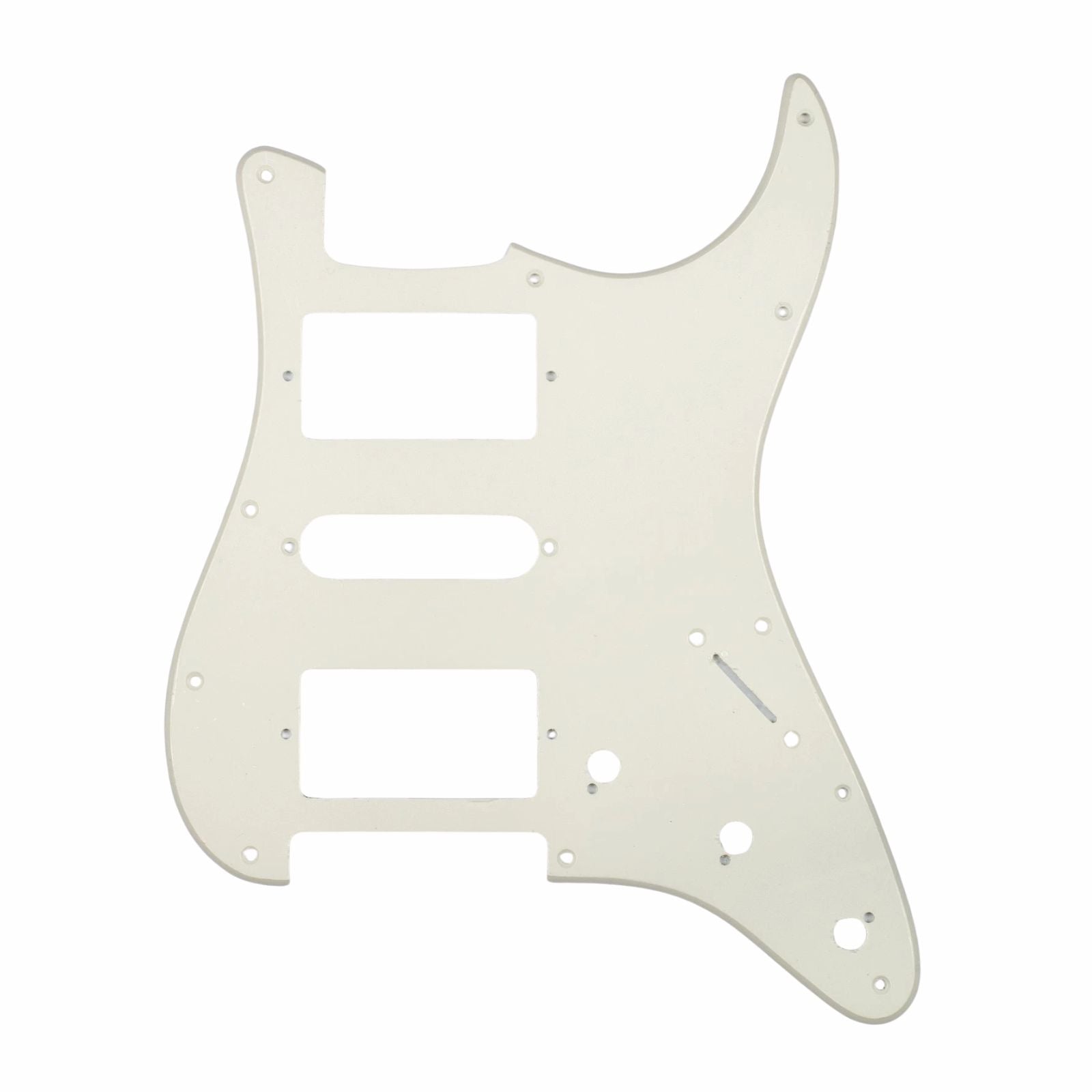 11-Hole HSH Strat Pickguard (Square Corner) - 15+ Colors 1-Ply Parchment - Ploutone