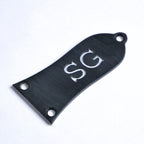 Custom Gibson SG Truss Rod Cover - SG Letters Black & White - Ploutone