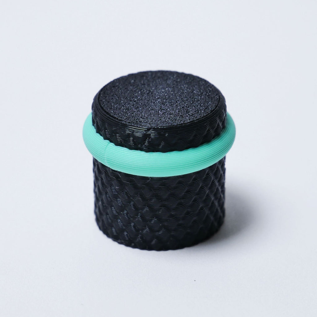 Halo Knurled Guitar Knobs, Two-Tone Control Knobs for Guitar and Bass - 18 Spline 6mm Pot Shaft Black & Turquoise - Ploutone
