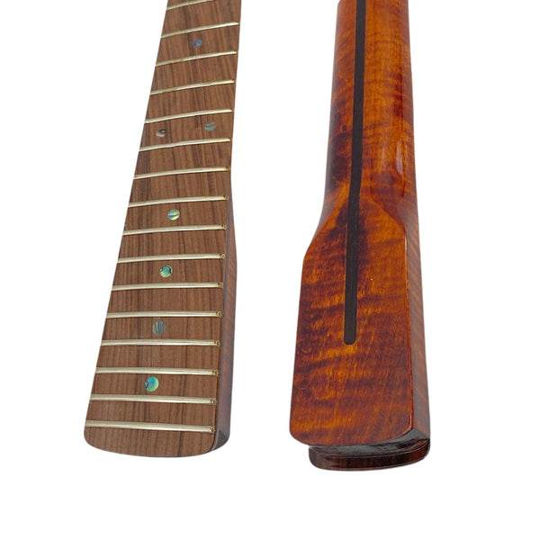 Flame Maple Gloss Guitar Neck, Rosewood Fretboard, 22 Fret Guitar Necks from Ploutone