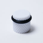 Halo Knurled Guitar Knobs, Two-Tone Control Knobs for Guitar and Bass - 18 Spline 6mm Pot Shaft White & Black - Ploutone