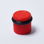 Halo Knurled Guitar Knobs, Two-Tone Control Knobs for Guitar and Bass - 18 Spline 6mm Pot Shaft Red & Black - Ploutone