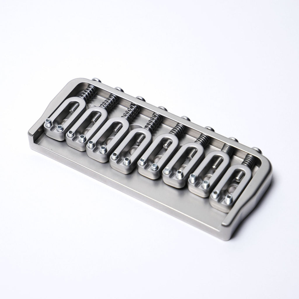 Hipshot 8-String Fixed Guitar Bridge - .175" Floor Height, - Satin - Ploutone