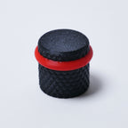 Halo Knurled Guitar Knobs, Two-Tone Control Knobs for Guitar and Bass - 18 Spline 6mm Pot Shaft Black & Red - Ploutone