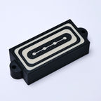 Custom Precision Bass Pickup Covers (No Holes) Set of 2 - Black & Cream Deco - Ploutone