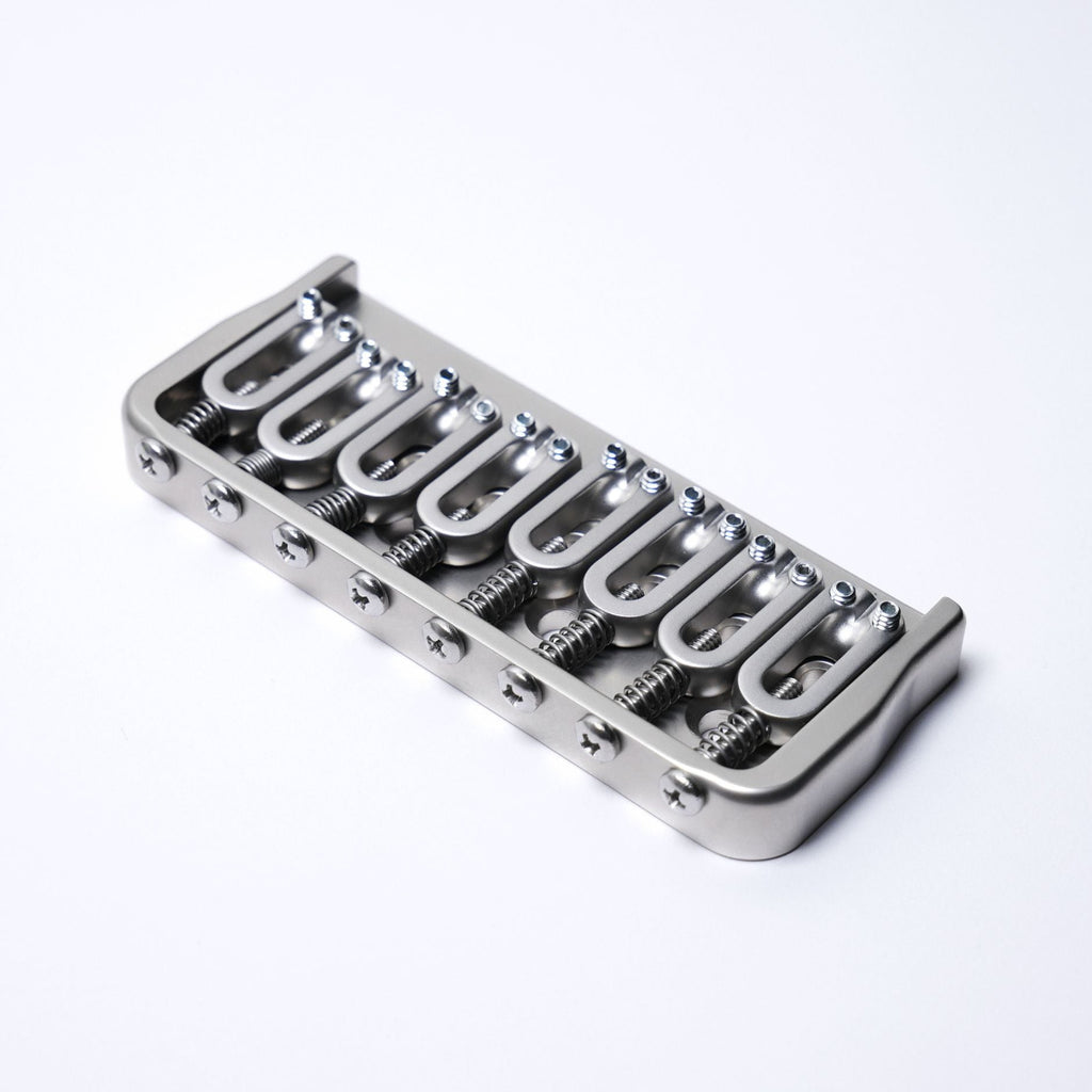 Hipshot 8-String Fixed Guitar Bridge - .175" Floor Height, - Satin - Ploutone
